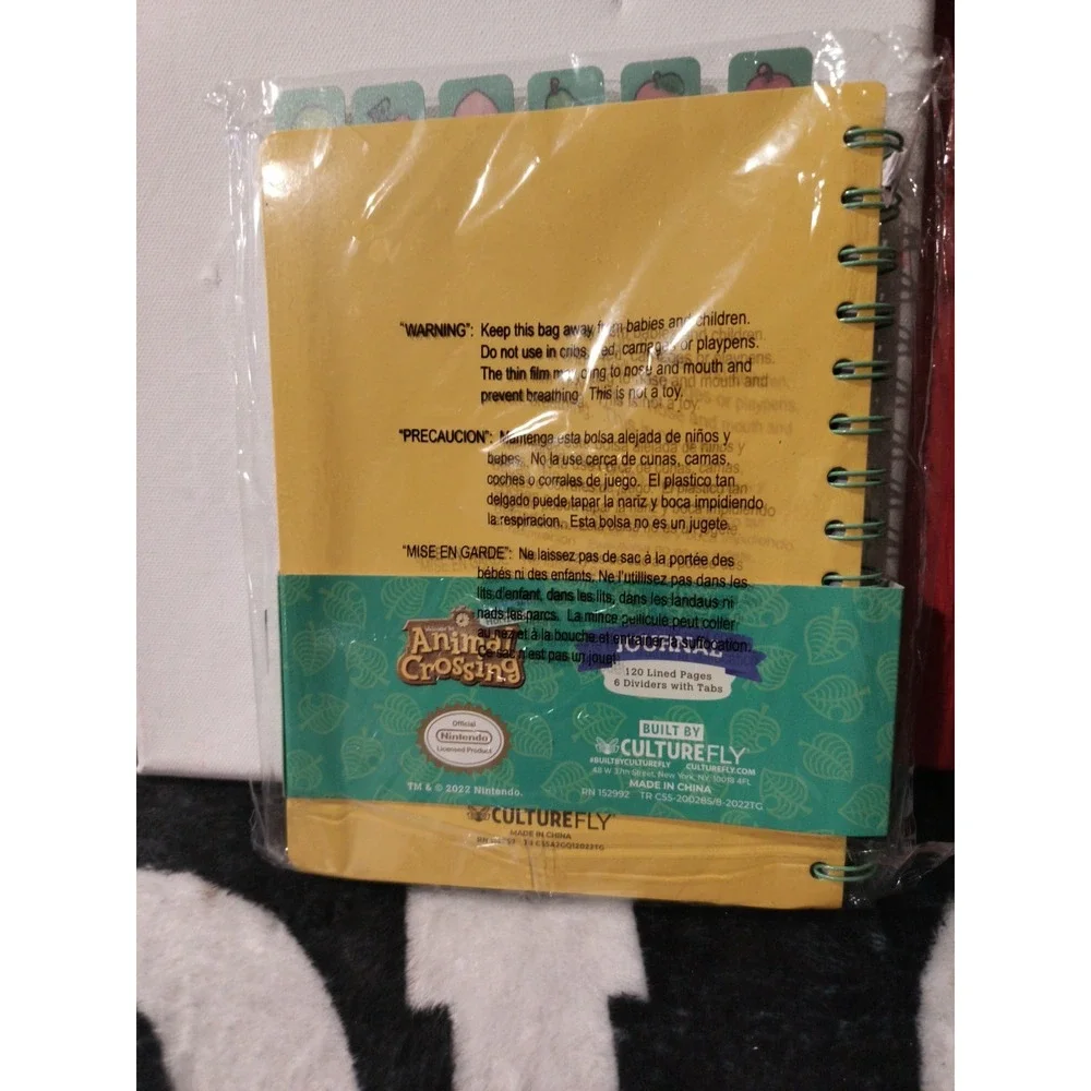 Nintendo Animal Crossing New Horizons 120 Page Journal With Fruit Dividers NEW
